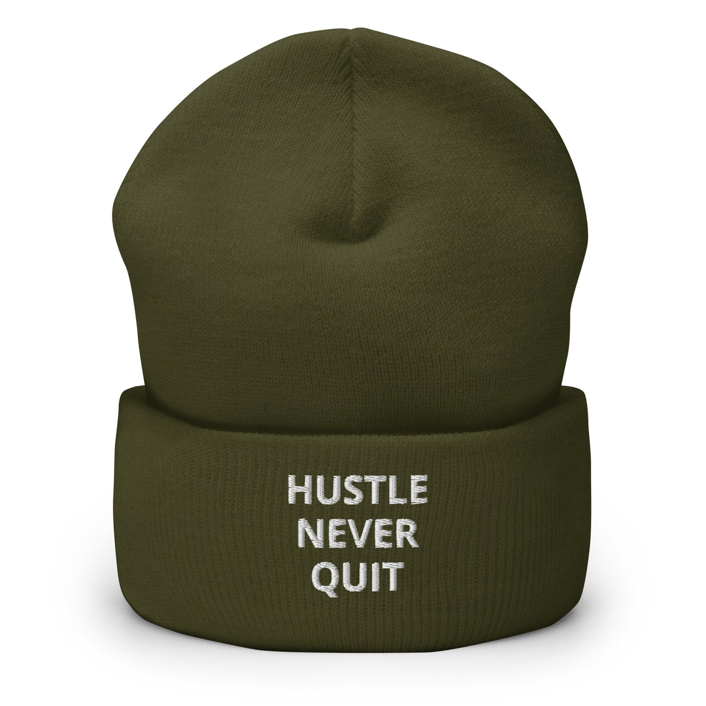 Hustle Never Quit Cuffed Beanie