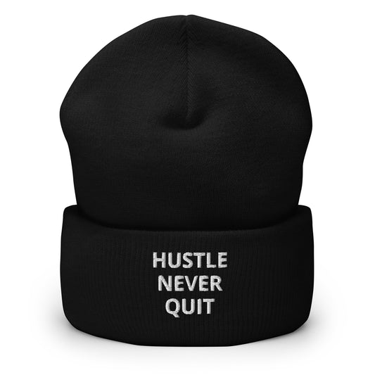 Hustle Never Quit Cuffed Beanie